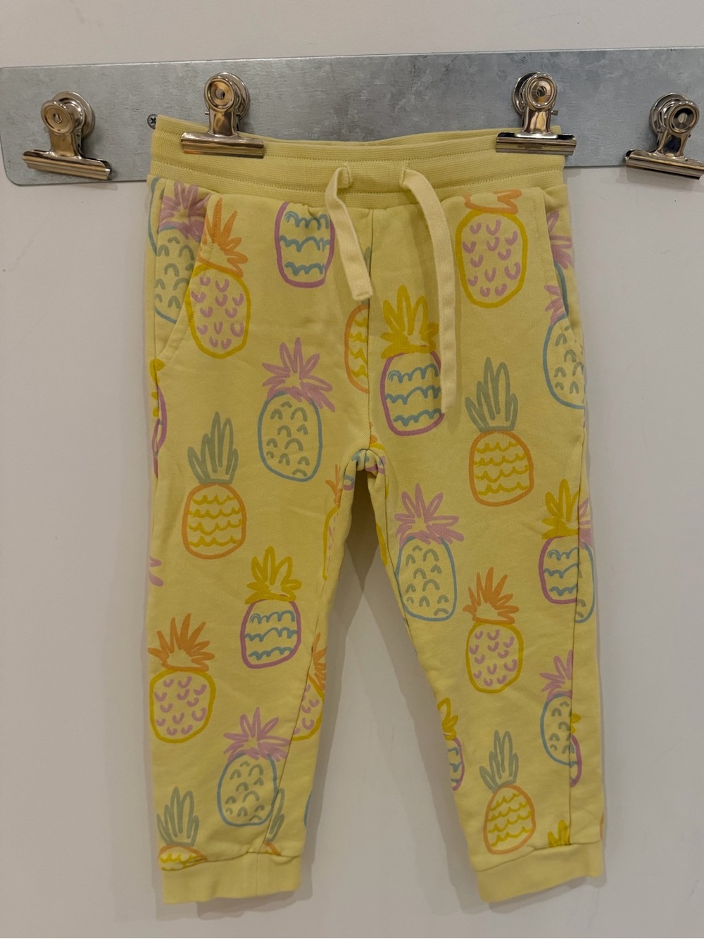 Stella McCartney Kids Yellow Pineapple Print pants